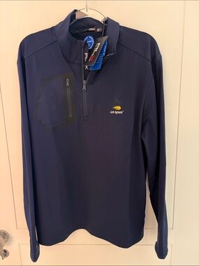 US Open official Ralph Lauren RLX Navy Blue Quarter-Zip Pullover